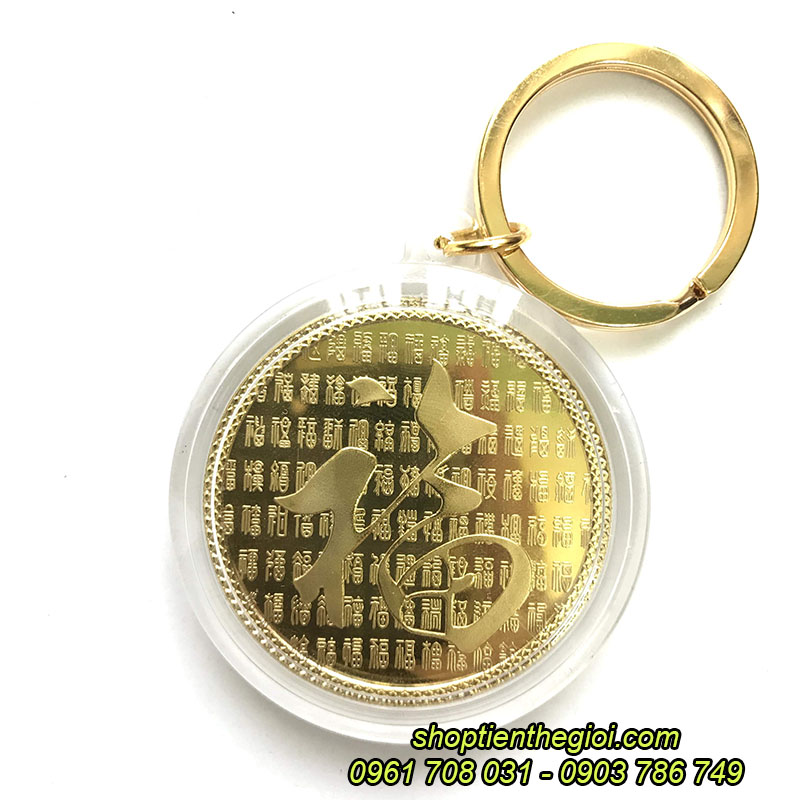 Móc khóa xu Thần Tài Vàng